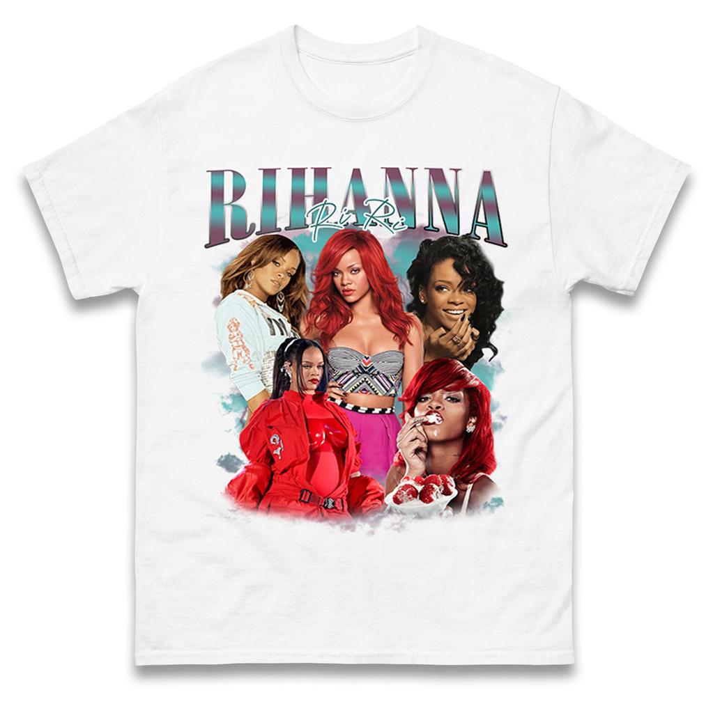 Rihanna Riri Graphic Tshirt Unisex Unisex Hip Hop Rb Singer Fan Casual Oversized Short Sleeve Cotton Streetwear Tops