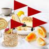 Mini Red Flag Toothpicks Red Color Triangle Stick Cupcake Toppers for Sports Themed Birthday Party Flags Solid Red DIY Decor