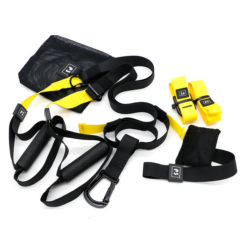 Multifunctional TRX Suspension Fitness Set with Resistance Bands and Ropes