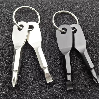 Portable Screwdriver Keychain Practical Outdoor Emergency Tool New Key Ring Pendant  Outdoor