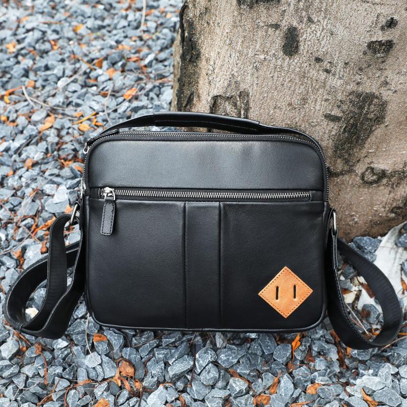 New Top Layer Cowhide Men's Shoulder Bag High-end Casual Crossbody Business Trend