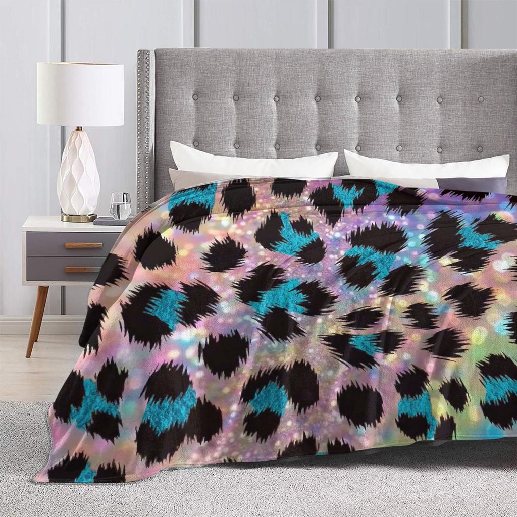 Leopard Texture Blanket Quality Soft  Throw Blanket Autumn Girls Boys Couch Chair Fluffy Bedspread