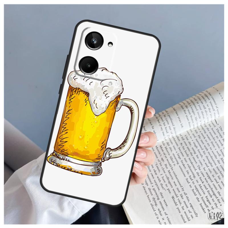 Beer Cup For Realme 9 10 11 12 Pro Plus GT5 C67 C55 C53 C35 C33 C30 C25s C21Y C15 GT3 GT Neo 5 Case