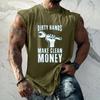 Men Sleeveless Muscle Tank Top Casual Loose Fit Workout Shirt Labor Day Graphic Print Comfortable Lightweight Fabric