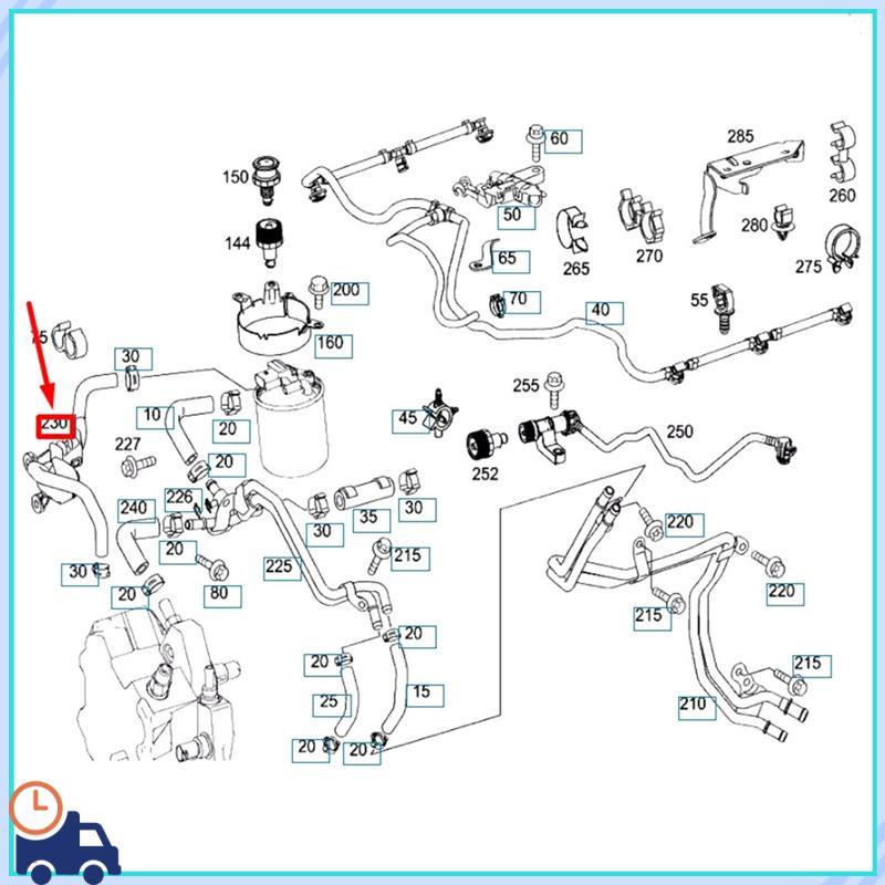 6420700281 Neue Motor-Hochdruck-Kraftstoffpumpe Ölrohr Kraftstoffleitung Für Mercedes Benz GL A6420700281