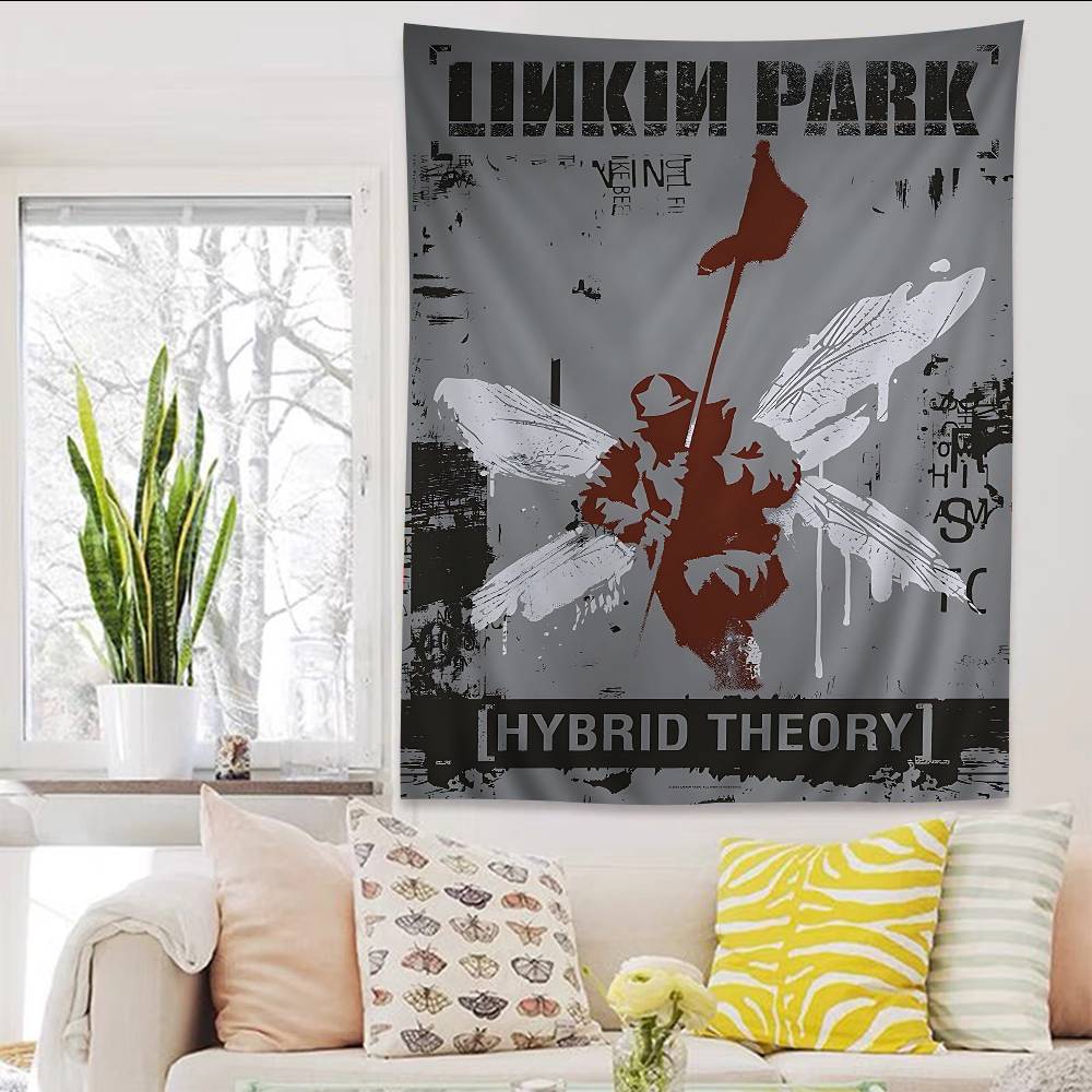 Rock Band LLinkin Cool PPark Hanging Bohemian Tapestry Hanging Tarot Hippie Wall Rugs Dorm Japanese Tapestry