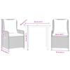 3 Piece Outdoor Dining Set with Cushions Beige Poly Rattan