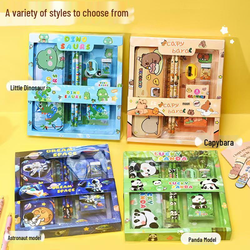 Children's Panda & Capybara Stationery Gift Set - Perfect for Kindergarten, Back-to-School, Birthdays & Souvenirs