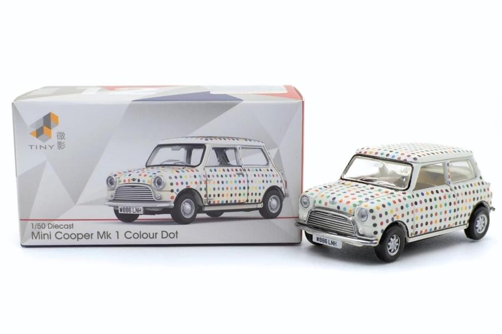 Tiny City Mini Cooper Mk 1 Polka Dot Diecast Model Car 1/50