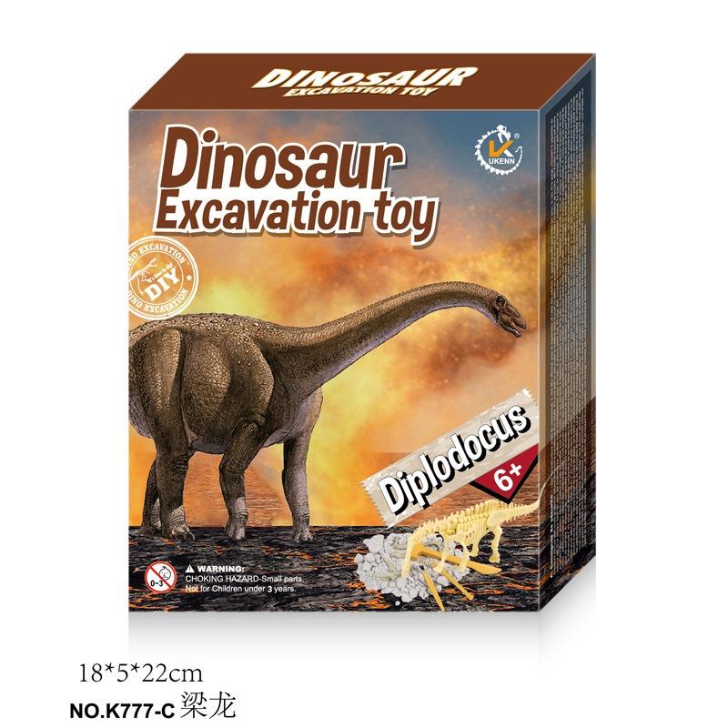 Dinosaur Fossil Excavation Kit Toys Jurassic Animal Skeleton Model Scientific Mining Archaeological Education Game Children Gift