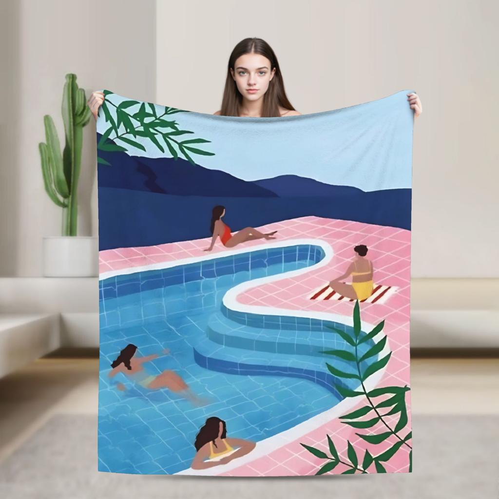 David Hockney Early Spring Lone Tree Blanket Quality Soft Throw Blanket Winter Girls Boys Living Room Fashion Bedspread