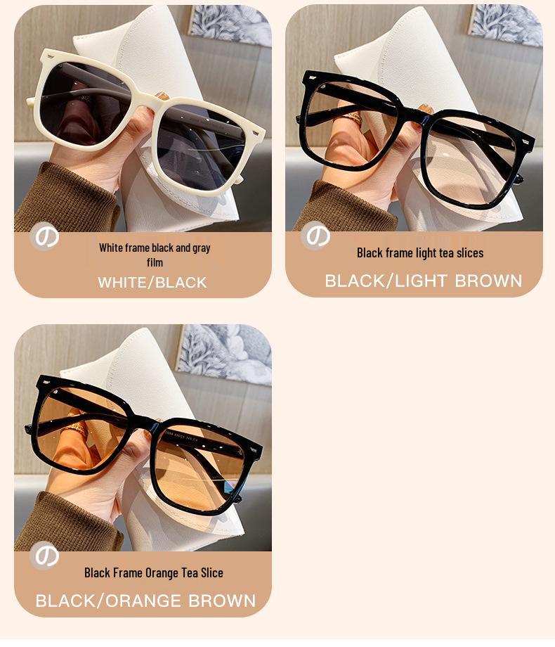 Women's Retro Square Polarized Sunglasses, Anti-UV, Large Frame for Fashion and Driving