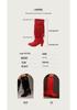 Women's High-Heel Suede Over-the-Knee Boots with Fringe, Pointed Toe, Large Size 45