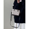 IELGY Female Bag Vegetable Basket Portable Plaid All-Match One-Shoulder Cross-Body Bag