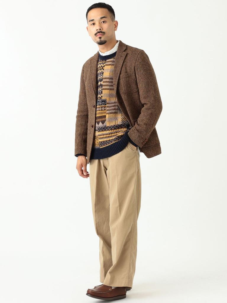 Beams Plus Harris Tweed 3B Size 38160111803 Jacket, Men's, LT.BROWN_HB, L,