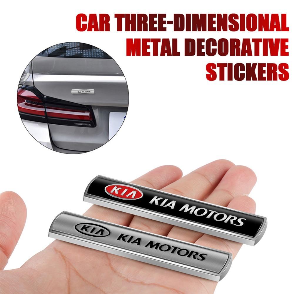 SKTF2 1Pcs Metal Car Emblem Body Trunk Decoration Sticker Accessories For Kia Picanto Rio Ceed Sportage Cerato Soul Sorento Optima