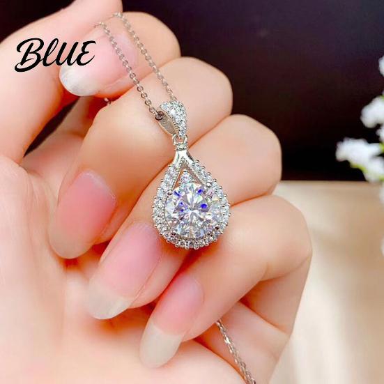 Versatile Jewelry for Dress Sparkling Drop Pendant Necklace Women Cubic