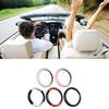 Leather Steering Wheel Cover with Glittering Rhinestones Easy To Clean and Maintain for 14.5-15inch Vehicle