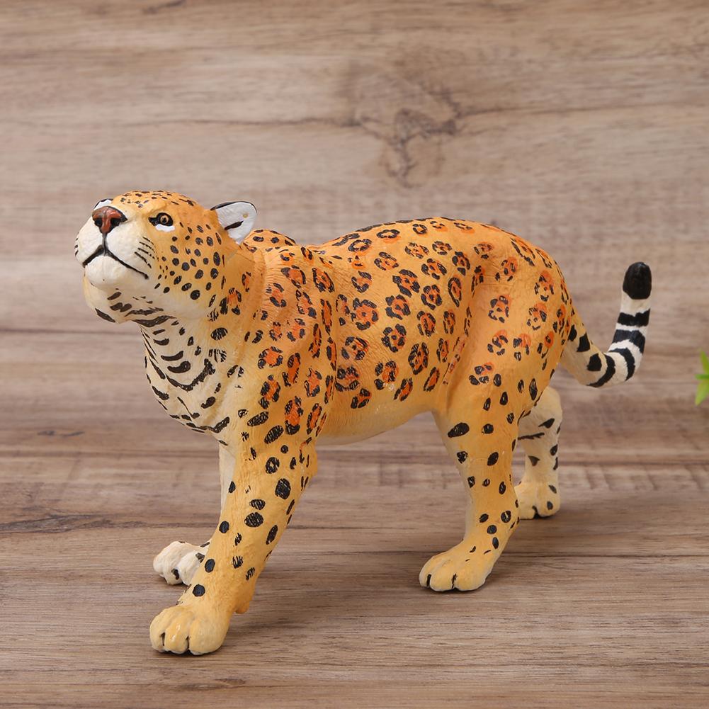 Children Emulational Zoo Animal Leopard Toys Plastic Wild Animal Doll Educational Toys