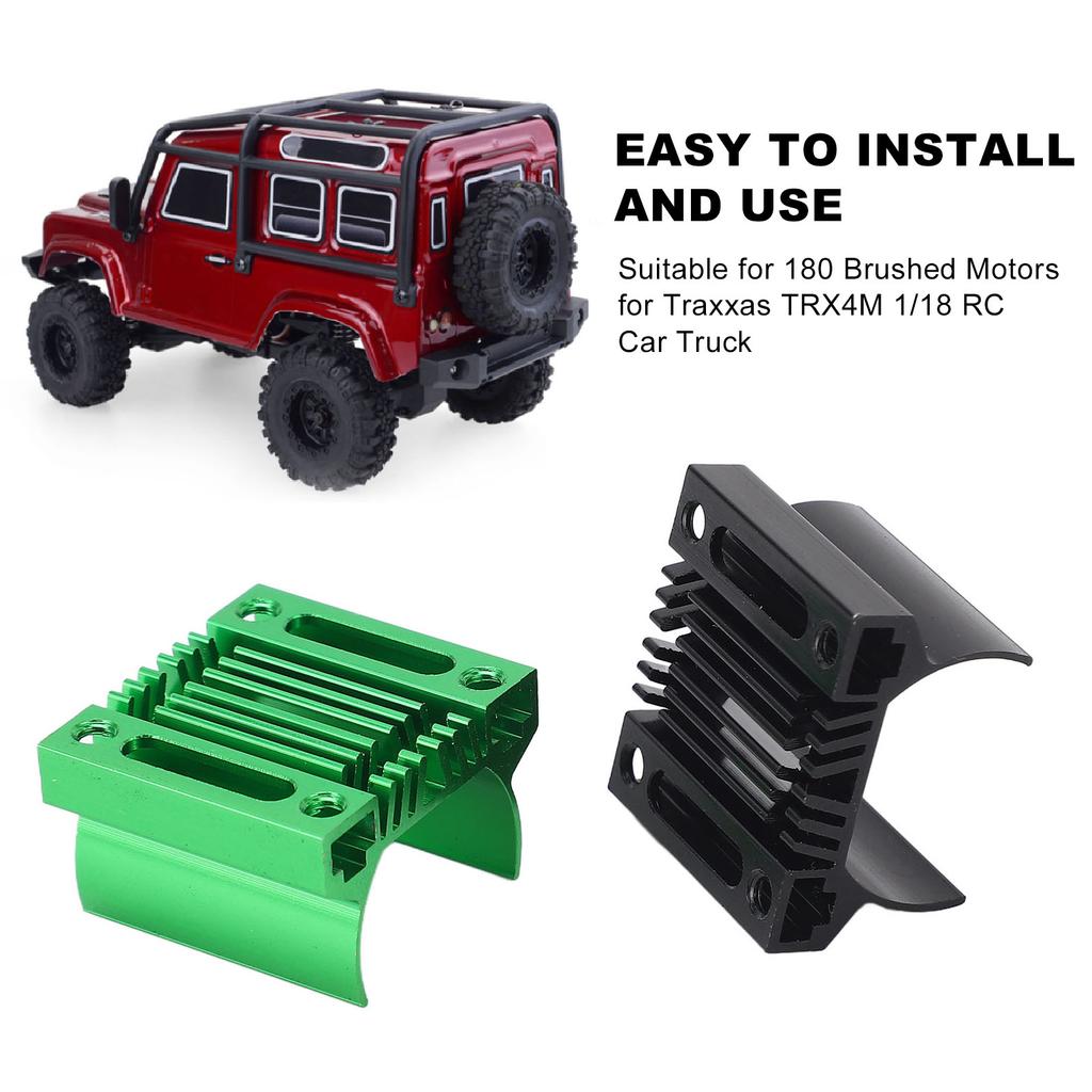 2pcs 180 Brushed Electric Motor Heat Sink Aluminum Alloy RC Electric Motor Heat Sink for Traxxas TRX4M 1/18 RC Car Truck