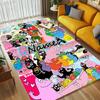 Custom Name Colorful Creatures Living Room Non-Slip Area Rug Soft Carpet for Bedroom Kids Playroom Sofa Office Home Decor Doormat
