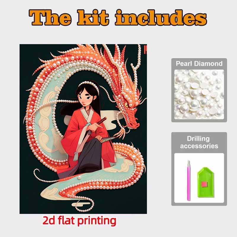 Disney Pearl Painting Mulan DIY Pearl Painting Gem Art Pearl Dot Painting Picture Crafts Adult Beginner Gifts Home Decor