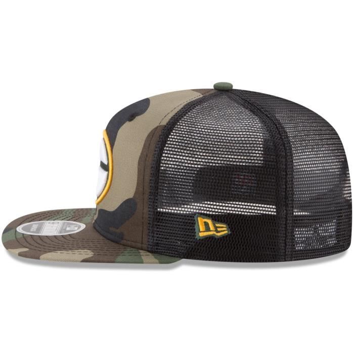 Casquette 9FIFTY - New Era - Green Bay Packers - Camouflage Bois - Taille Unique - Trucker Mesh