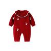 Red Romper: Autumn/Winter New Year's & First Birthday Formal Outfit for Babies
