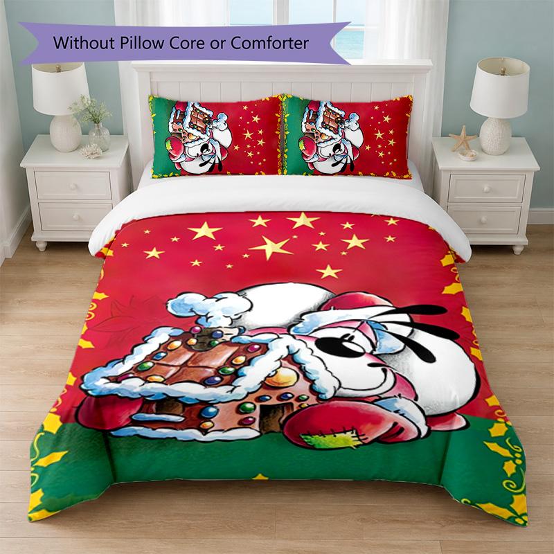 Set Copripiumino 3 Pezzi Diddl Print 1 Copripiumino e 2 Federe Biancheria da Letto Morbida per Camera da Letto Domestica