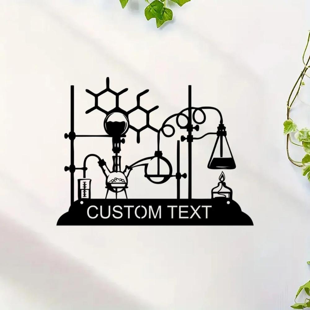 Metallschild Chemiegeschenk Personalisiertes Labor Dekor Wissenschaftliche Wandkunst Heim Büro