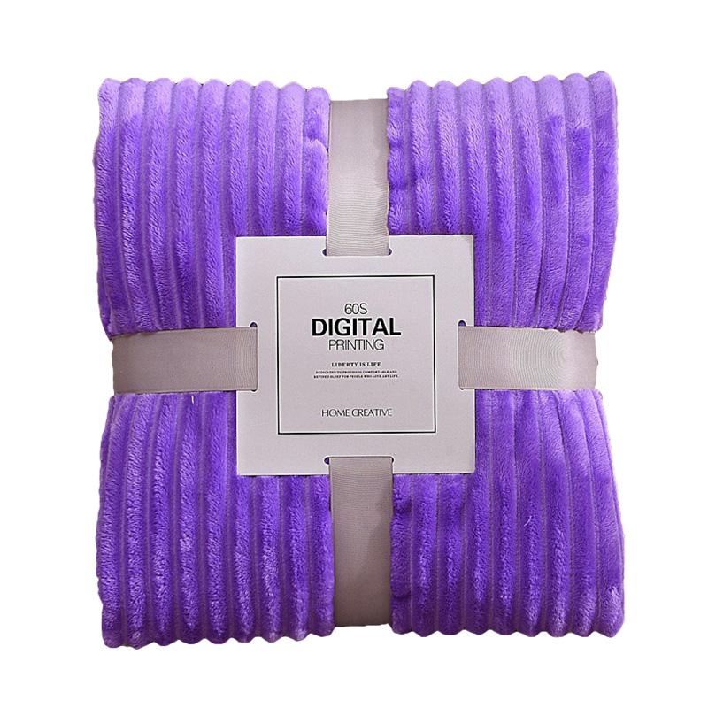 1PC Winter Home Thick Blanket Wide Striped Super Warm Small Sofa Bedding Blanket Flannel Throw Rug