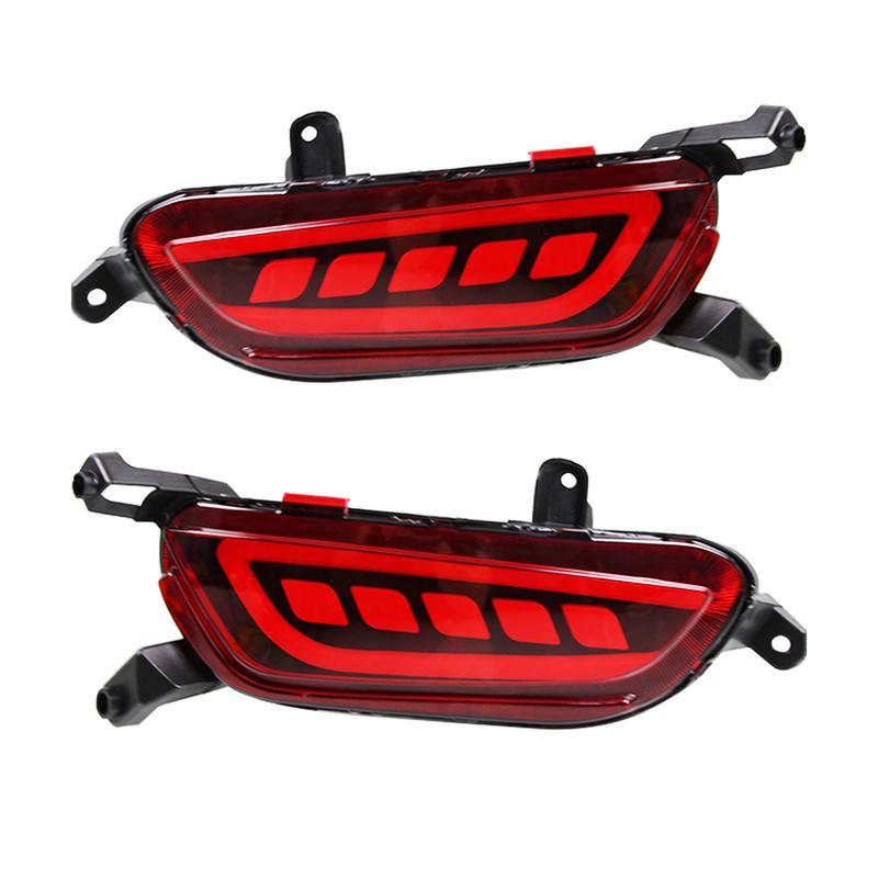 2PCS Reflector For Mazda CX-3 CX3 2015 2016 2017 2018 2019 2020 Car LED Rear Fog Lamp Brake Light Turn Signal Light