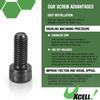uxcell M5 Hex Socket Head Cap Screw Assortment Grade Carbon with Allen Socket Drive and Wrenches 185-Piece Kit, 12.9 Steel, Bolts, Washers,