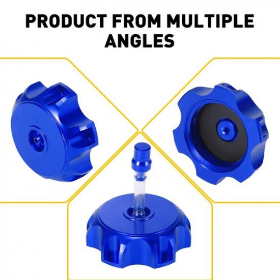 Blue Motorcycle CNC Gas Tank Fuel Cap Cover Pipe for Kawasaki KX65 KX85 KX100