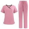 Nurse Women Casual Short Sleeved Apparel Working Medical Hospital Doctor Nursing Uniform V Neck