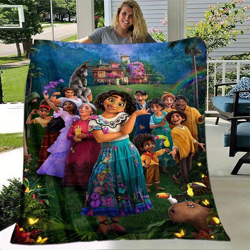 1pz Coperta Stampata Encanto - Morbida, Coperta per Tutte le Stagioni per Soggiorno, Camera da Letto, Regalo Personalizzato con Adorabile Design a Cartone Animato