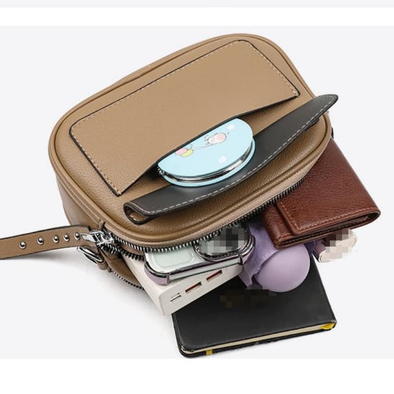 Stylish and simple portable messenger small square bag