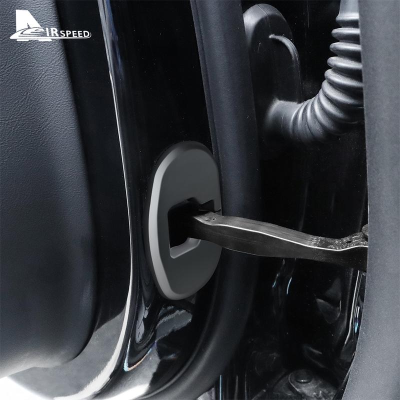 Car Rear Door Lock Buckle Protective Cover for Tesla Model 3 Highland 2024 Model Y Juniper 2025-UP Limit Dustproof Accessories