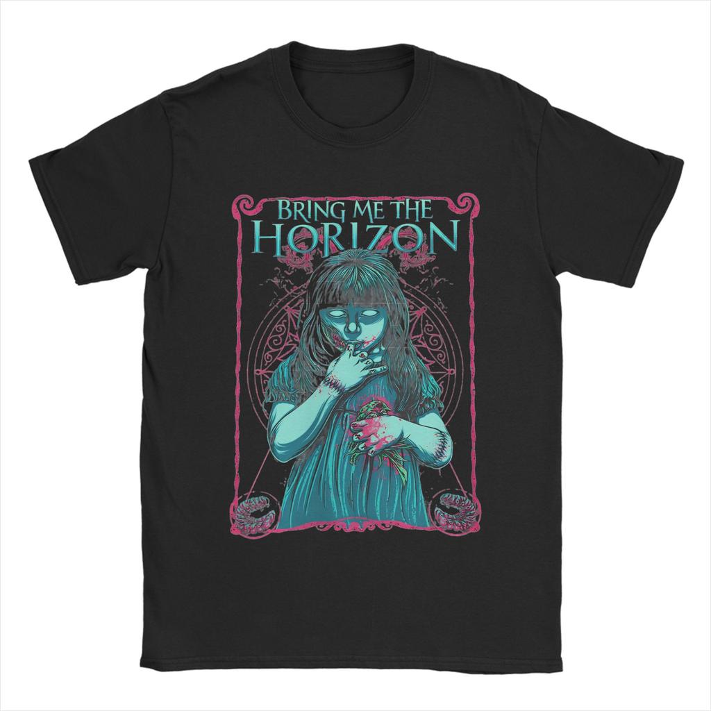 Men BMTH Bring Me The Horizon TShirts British Rock Band Cotton Clothes Summer Y2K ShortSleeve T Shirt ONeck Tshirt Plus Size