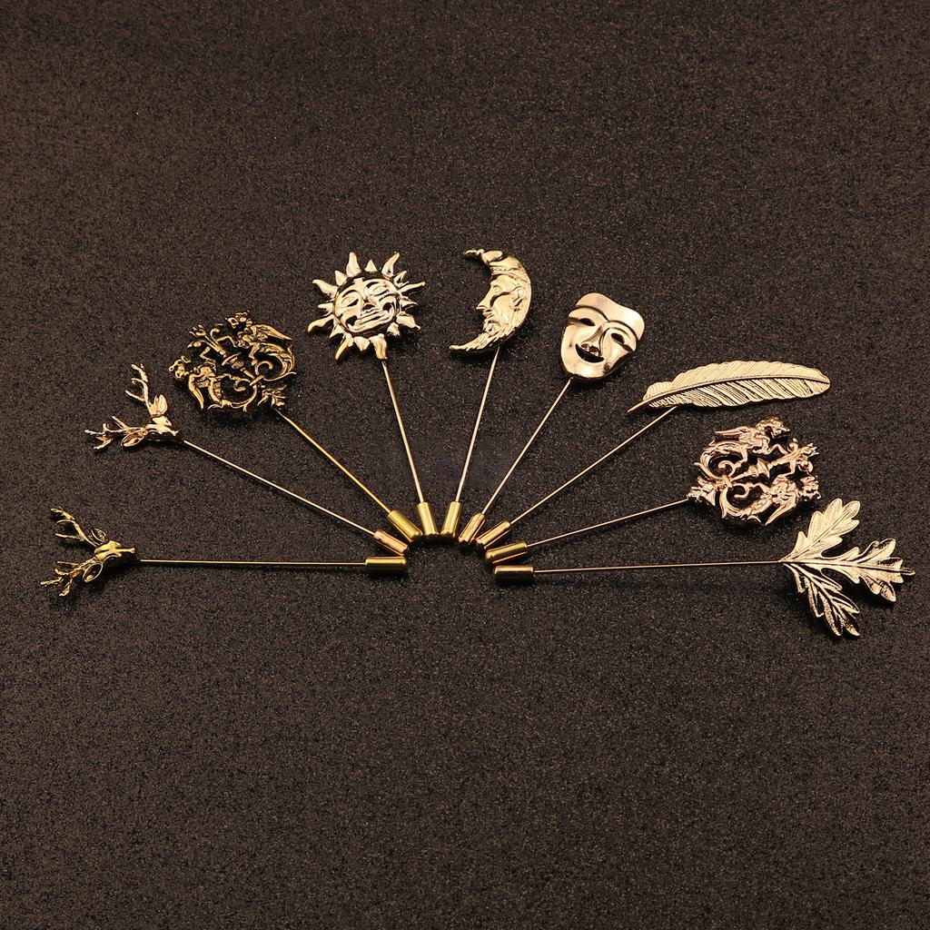 Elegant Lapel Pins Gifts For Men Classic Metal Pins Suit Brooch Luxury Women's Brooch Suit Accessories Gentleman Wholesale