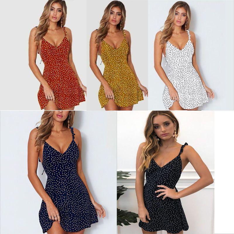 Boho Womens Floral Summer V Neck Party Evening Beach Short Mini Dress Sundress