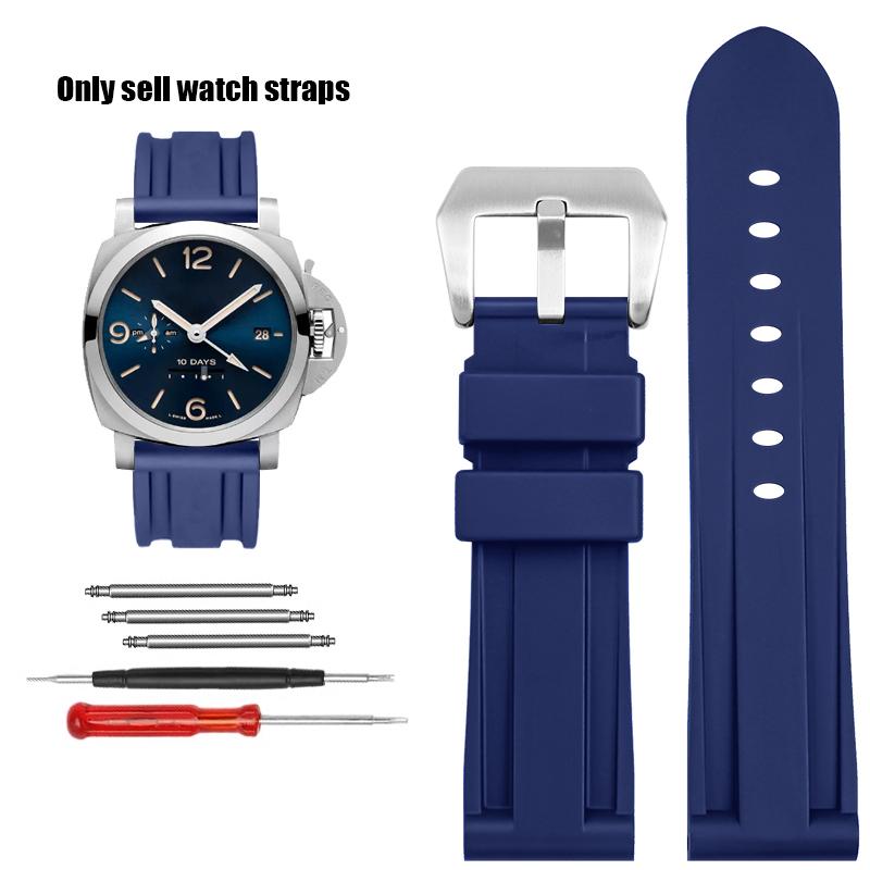 Für Panerai Lumino PAM01312 PAM441 359 111 Armband Dickes Meer Wasserdicht Herren Silikon Uhrenarmband 22 24mm 26mm Gummi Uhrenarmband