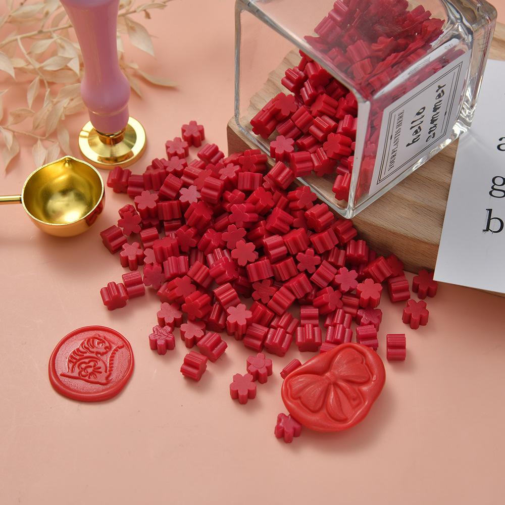 500G Cherry Blossom Shape Cute Fire Paint Wax Grains Student Handmade Creative DIY Decorative Gift Envelope Sealing Supplies