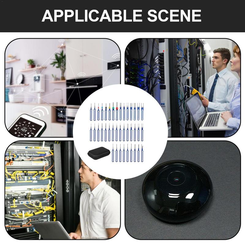 Verktygssats för borttagning av terminaler 36 st Blå verktygssats för borttagning av stift För avstiftning Automobil Terminal Frigöringssats Terminalutkastare Med