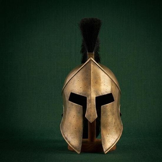 Spartan Helmet Replica Bronze Finish Greek Warrior Collectible