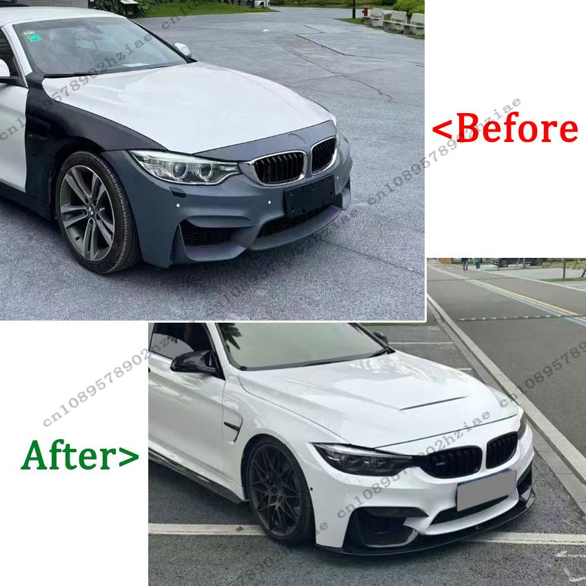 Car Front Bumper Splitter Lip Cover For BMW 4 Series F32 F33 F36 M4 Styling 420i 425i 430i 440i M440i 2014-2020 Body kit Tuning