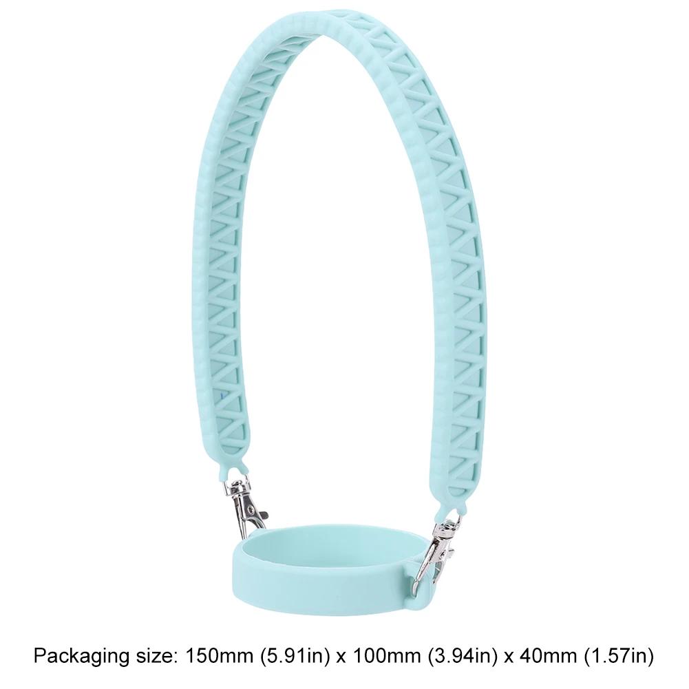 Water Bottle Handle Silicone Adjustable Shoulder Strap Fit Most 8-40oz Bottle Water Bottle Sling Carrier for Stanley Cup Accesso