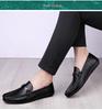 Men's Cross-Border Slip-On Leather Driving Moccasins - Casual Low-Top, Large Size Cowhide Shoes for Spring and Autumn