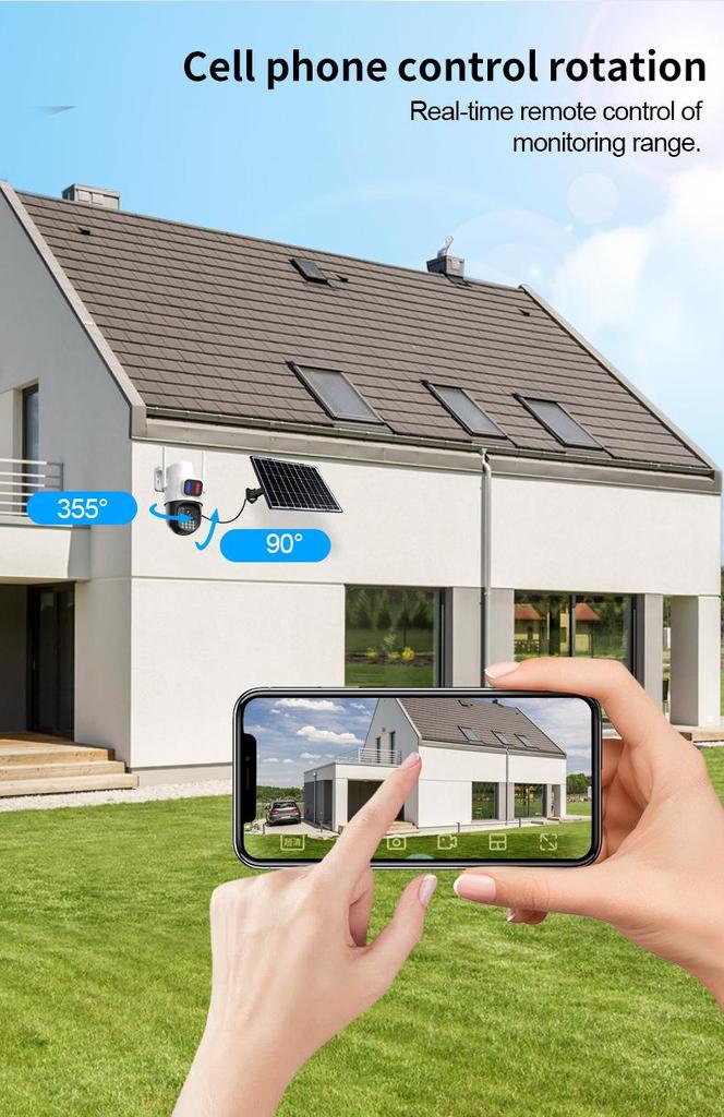 AOV Solar 4G Wireless HD Outdoor Camera with Smart Night Vision for Home Monitoring
