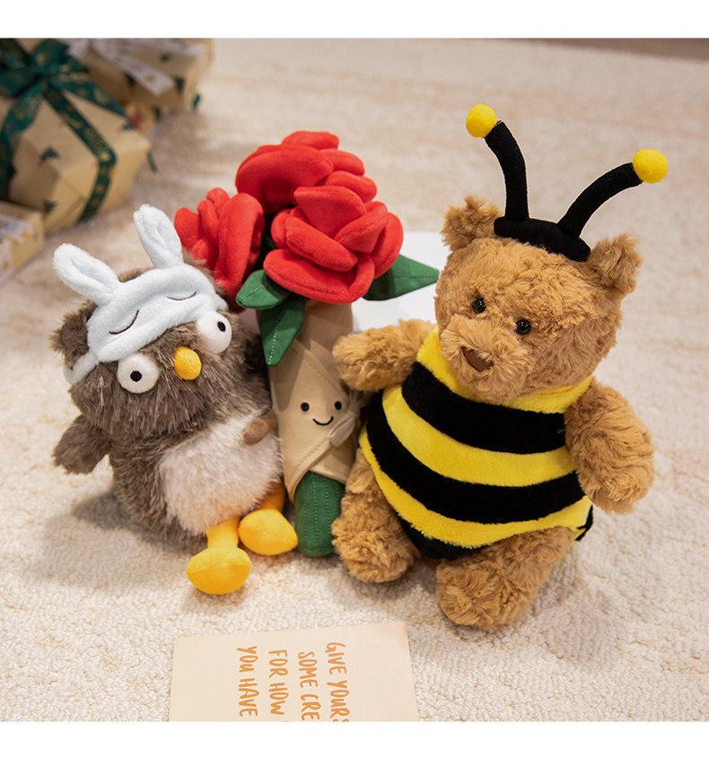 Adorable Owl, Penguin, Duck, Bee, Bear Plush Toy Comfort Doll Series for Kids